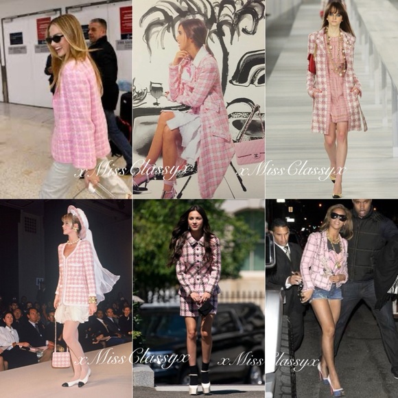 ✨Stunning PRESTIGE Elegance Paris Pink Wool Boucle Tweed Jacket Coat Blazer - Picture 16 of 16